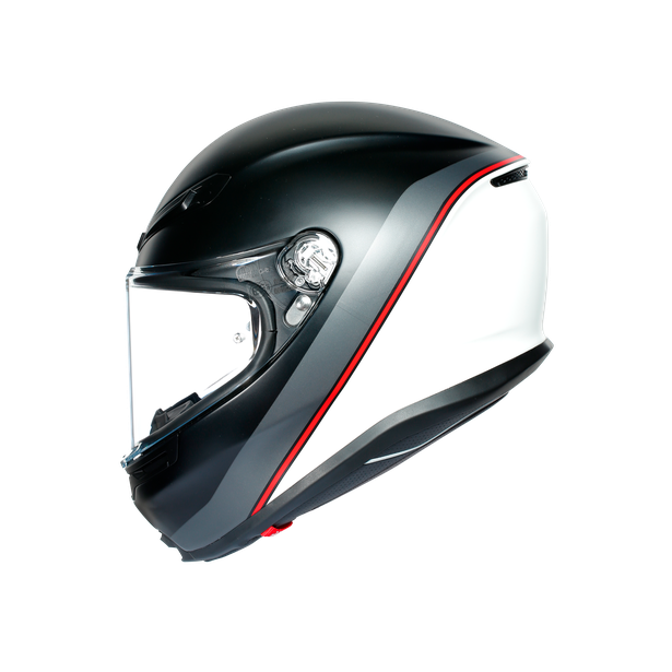 Шлем  AGV  K6 MINIMAL PURE MATT BLACK/WH/RED