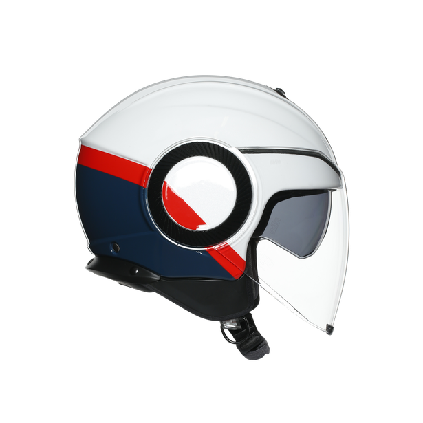 Шлем  AGV  ORBYT BLOCK PEARL WHITE/EBONY/RED FL