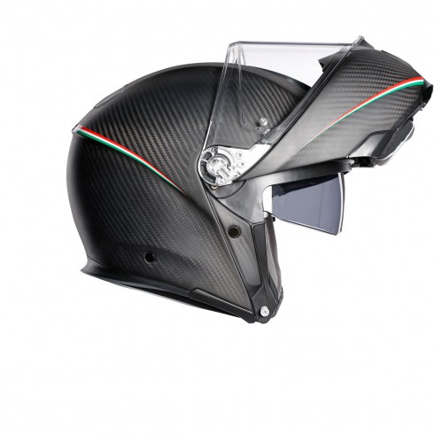 Шлем  AGV  SPORTMODULAR TRICOLORE MATT CARBON/ITALY