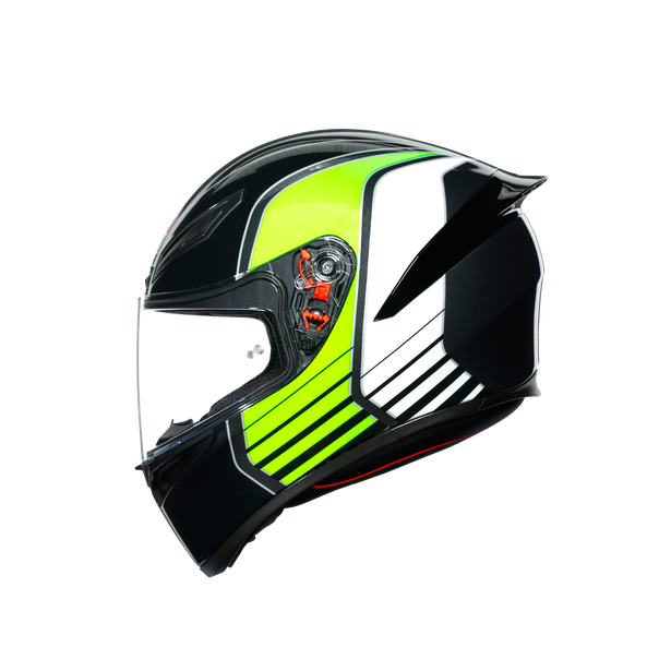 Шлем  AGV  K1 POWER GUNMETAL/WHITE/GREEN