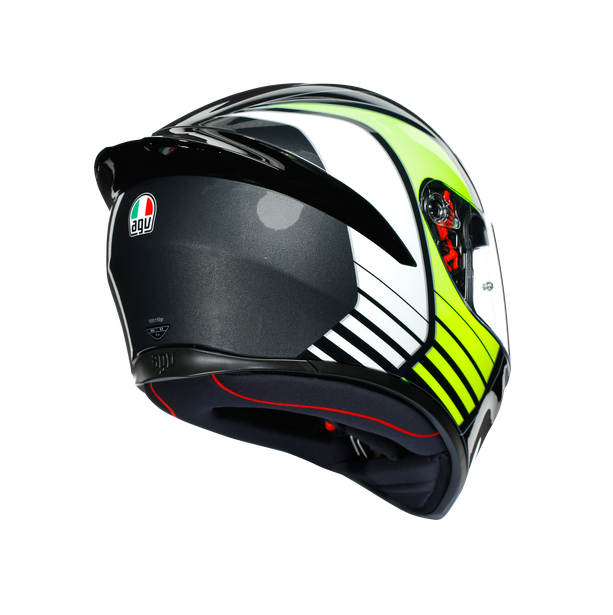 Шлем  AGV  K1 POWER GUNMETAL/WHITE/GREEN