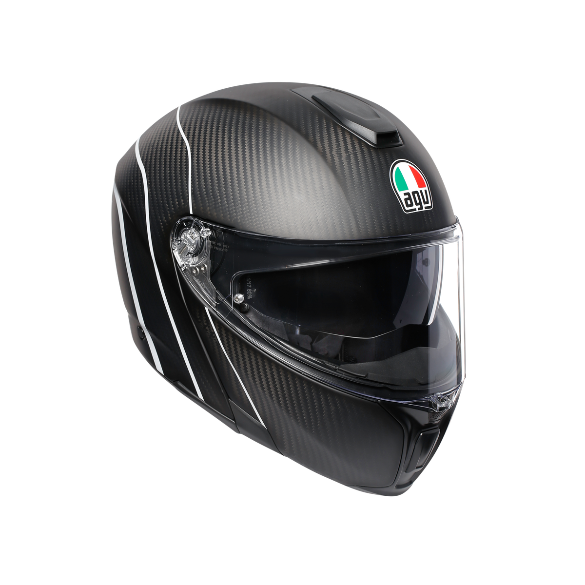 Шлем  AGV  SPORTMODULAR REFRACTIVE CARBON/SILVER