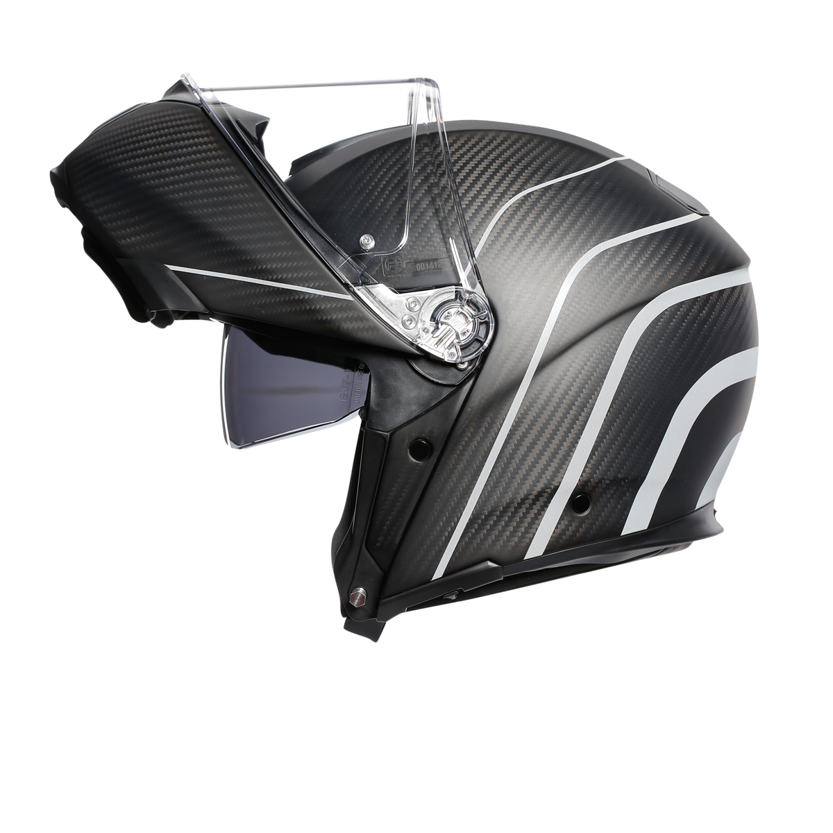 Шлем  AGV  SPORTMODULAR REFRACTIVE CARBON/SILVER
