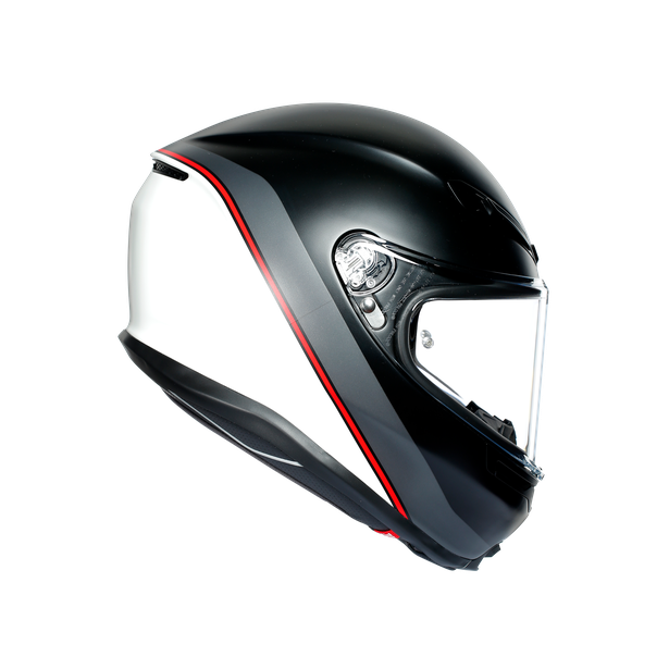Шлем  AGV  K6 MINIMAL PURE MATT BLACK/WH/RED