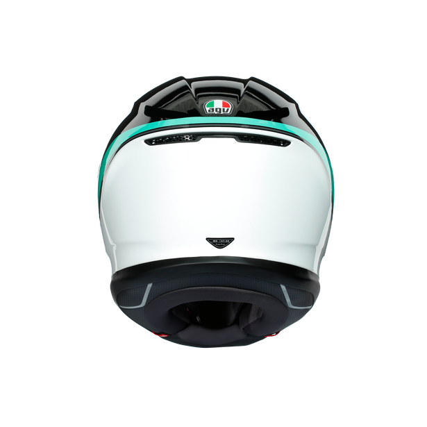 Шлем  AGV  K6 MINIMAL BLACK/PEARL WHITE/AQUA