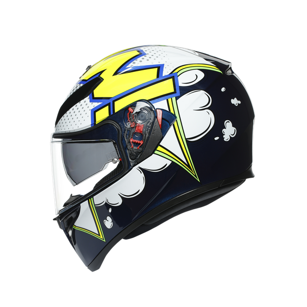 Шлем  AGV  K3 SV BUBBLE BLUE/WH/YELLOW FLUO