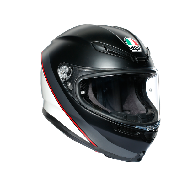 Шлем  AGV  K6 MINIMAL PURE MATT BLACK/WH/RED