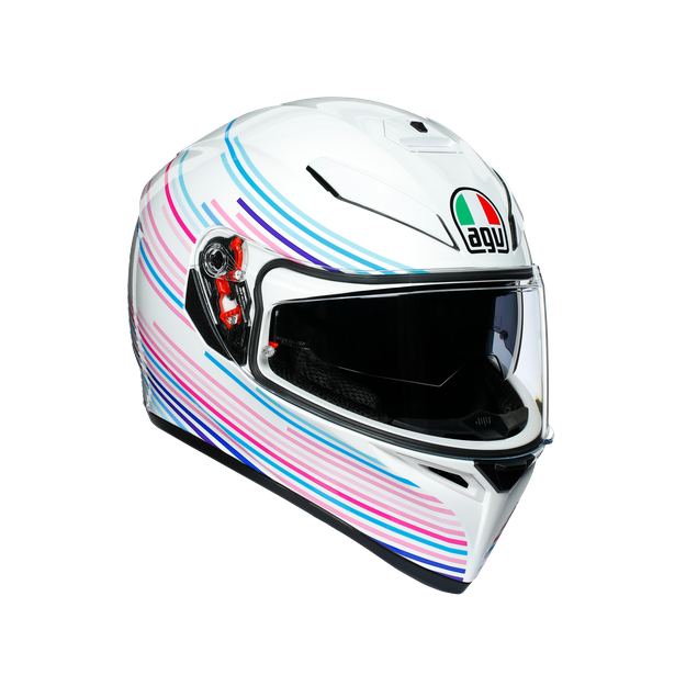 Шлем  AGV  K3 SV SAKURA PEARL WHITE/PURPLE