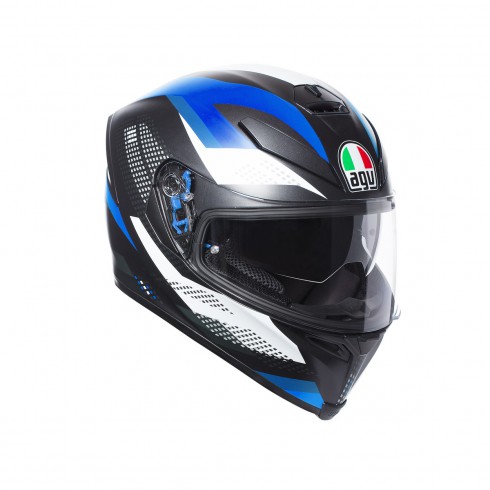 Шлем  AGV  K-5 S MARBLE MATT BLACK/WHITE/BLUE