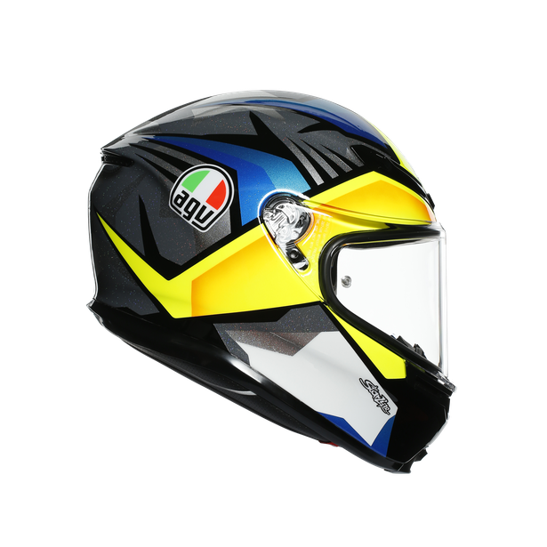 Шлем  AGV  K6 JOAN BLACK/BLUE/YELLOW