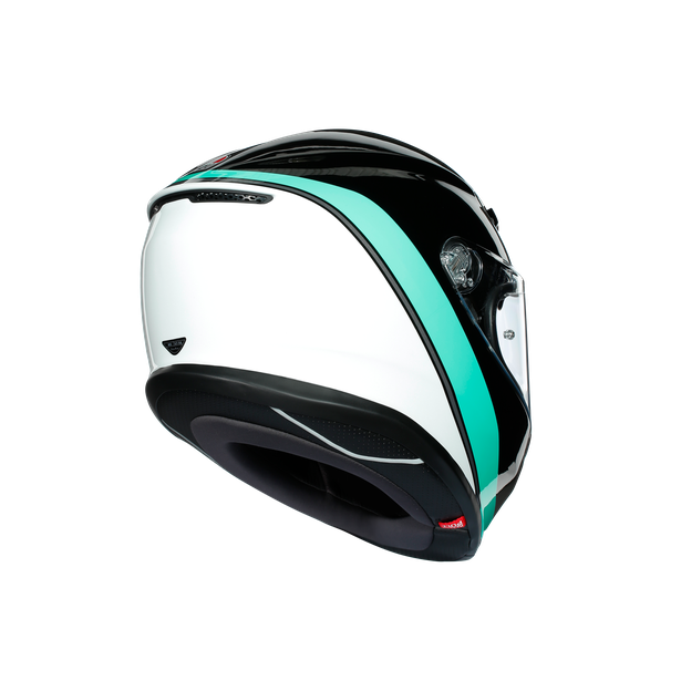 Шлем  AGV  K6 MINIMAL BLACK/PEARL WHITE/AQUA