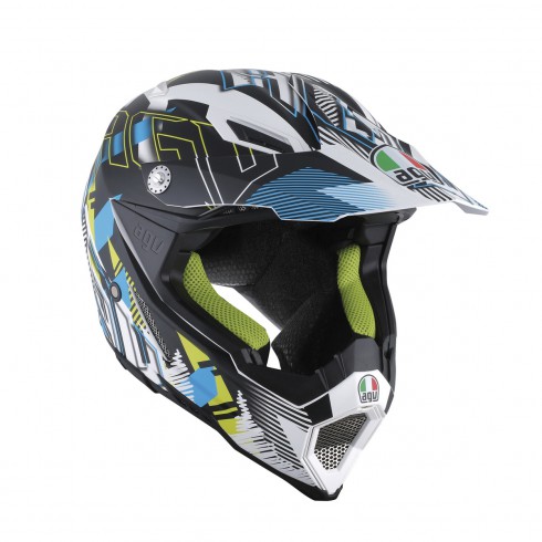 Шлем  AGV  AX-8 EVO NOFOOT MATT WHITE/CYAN