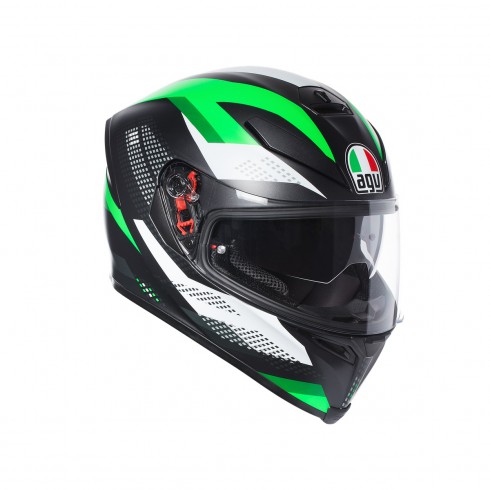 Шлем  AGV  K-5 S MARBLE MATT BLACK/WHITE/GREEN